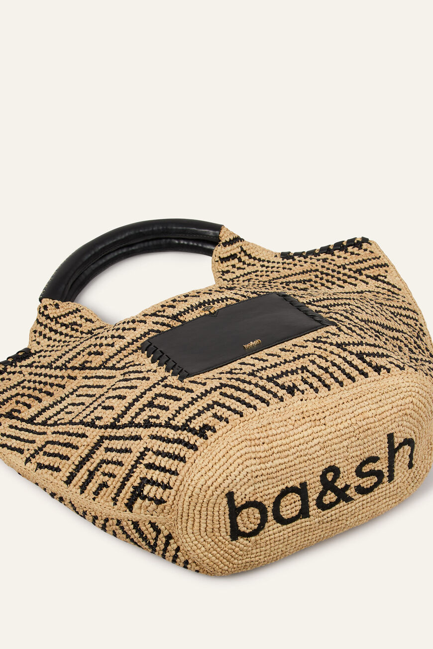 BASKET M RAPHIA TRIBAL ARA